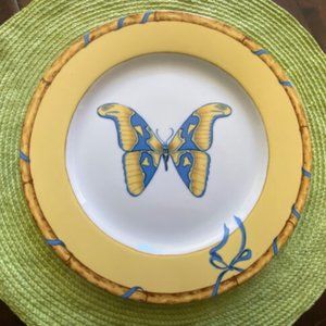 Lynn Chase Butterfly Bamboo Salad Dessert Plate
